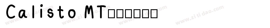 Calisto MT字体转换